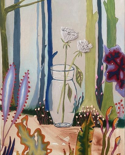 Still Life with vegetation - a Paint Artowrk by Laura Semenov