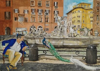 Piazza Navona - A Paint Artwork by Paliano