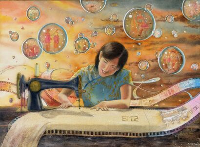 Weaving a Lifelong Dream - A Paint Artwork by Adwin