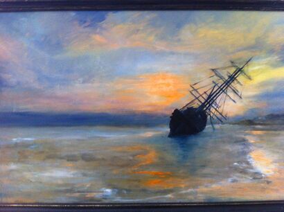 Relitto sulla spiaggia - A Paint Artwork by Massi Dew