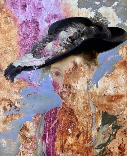 Dama con sombrero negro - A Digital Art Artwork by Javier de las Peñas
