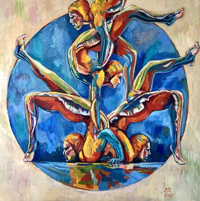 Acrobats - A Paint Artwork by Irena Prochazkova