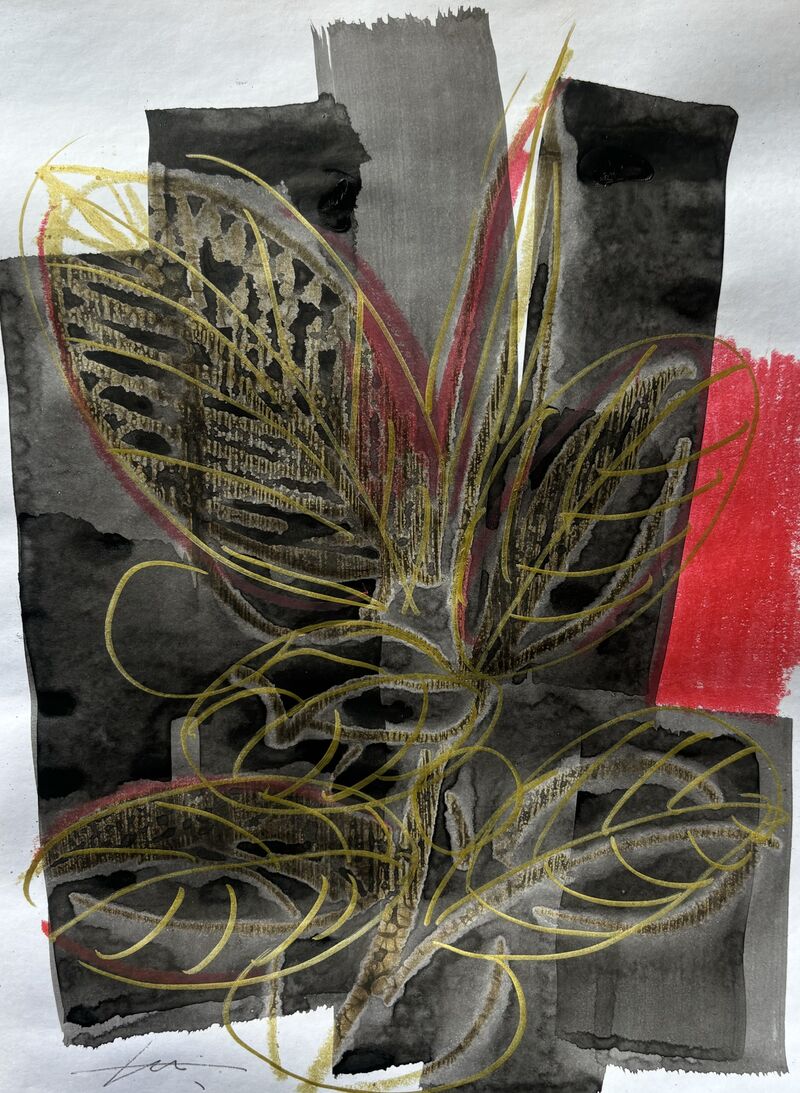 rubber tree4 - a Paintings by Yilin Laroye