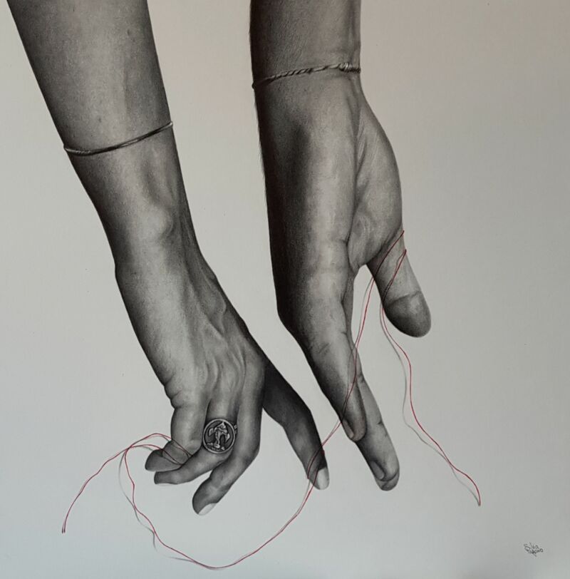Red thread - a Paint by Silvia  Pagano