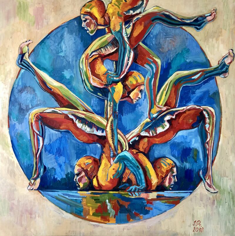 Acrobats - a Paint by Irena Prochazkova