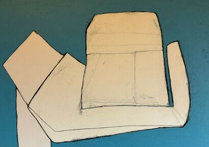 UNTITLED (morning blue) - a Paint Artowrk by isa geiger