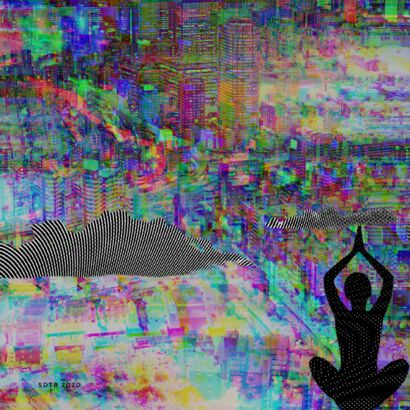 YOGA IN THE CITY - A Digital Art Artwork by SDTB
