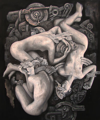Threesome - A Paint Artwork by Anastasiia Chaikovskaya