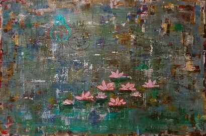Waterlilies Ballet - A Paint Artwork by Christine Rechnitzer