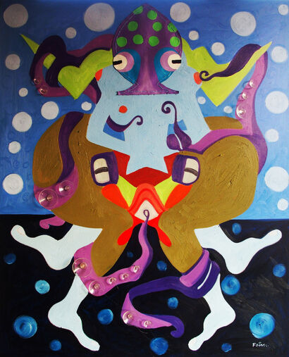 Octopuss - a Paint Artowrk by Richard  Feinman