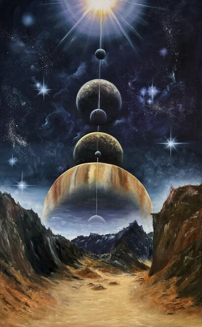 Celestial Alignment - a Paint Artowrk by Olga Mytsyk 