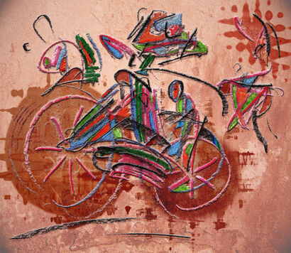 Riding friendly - a Digital Graphics and Cartoon Artowrk by Luciano Colossi