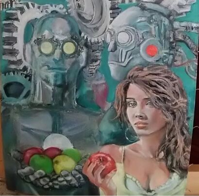 Robot in Love - a Paint Artowrk by Roberto Gili