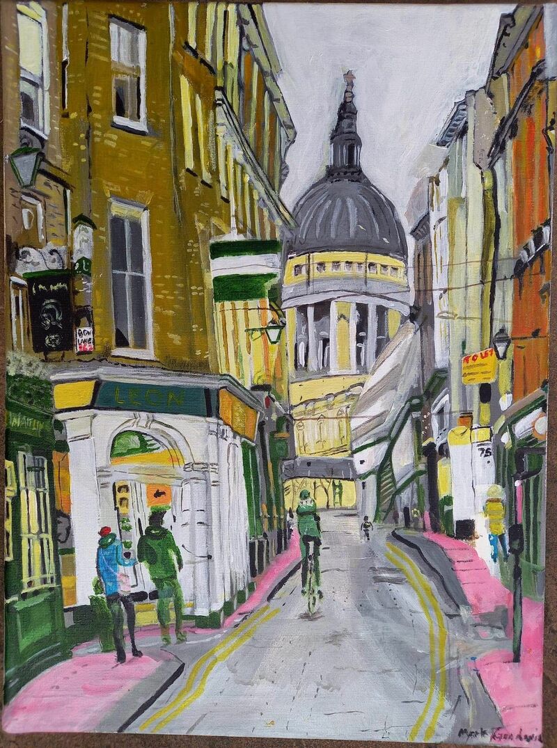 Bow St,St Pauls, London - a Paint by Mark Goodwin