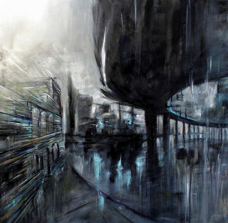 Architetture Liquide 18 - serie  Ponti - a Paint by Silvia Senna