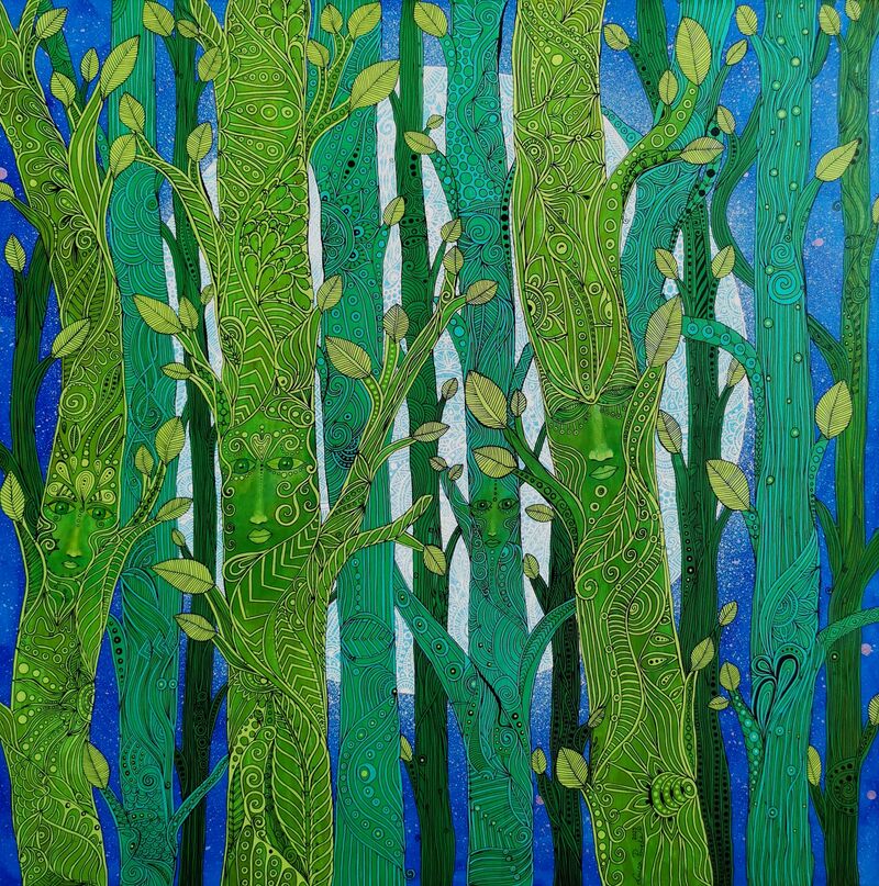 Dancing Forest  - a Paint by Luiza Poreda 
