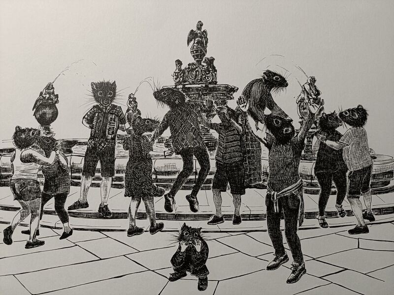  Rat Dance (2023) - a Paintings by Patrícia  Ferreira