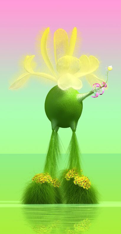 Luminiferous Floralambler. From the virtual Garden series - A Digital Graphics and Cartoon Artwork by Stepan Ryabchenko