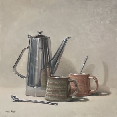 five-o\'clock tea - a Paint Artowrk by Phan  Hien
