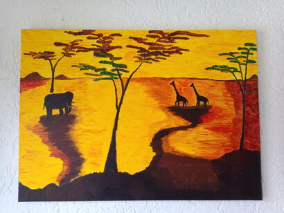 Africa Life - a Paint Artowrk by Antje zu Grünenbach
