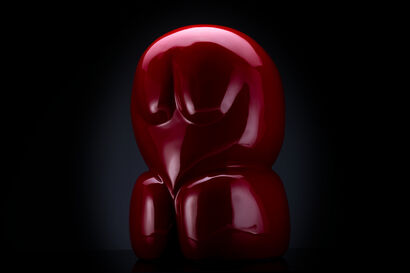 Skulpture Beginning III - red - A Sculpture & Installation Artwork by Axel Becker