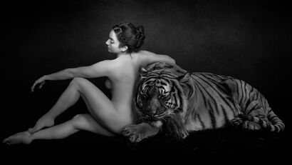 Circe Lady and Tiger - a Photographic Art Artowrk by Paal Anand