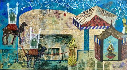 Layla and Majnun - a Paint Artowrk by layla Fathi Zadeh