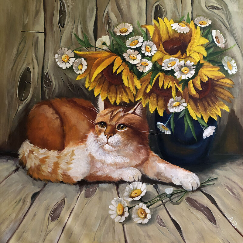 Boss Cat - a Paint by Elena Belous