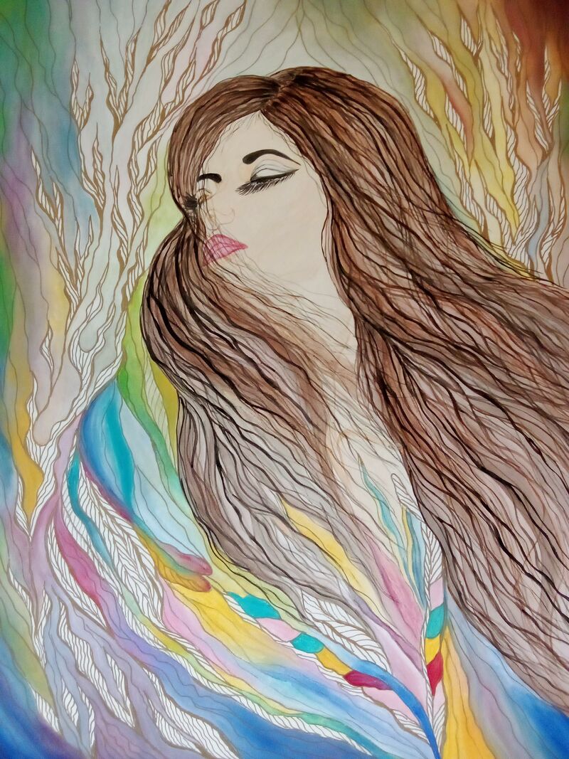 Spring Woman  - a Paintings by Lilianna  Nowicka