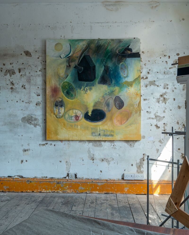 If I Can't Hold You To Sleep, The Long Night Is  A Waste. - a Paintings by Fan Bangyu