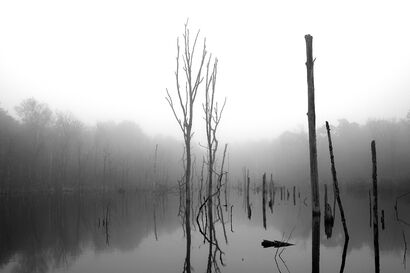 3. Magische Momente – Pfingstsee III, entstanden durch Bergwerkschäden,  Deutschland - a Photographic Art Artowrk by Angelika Schilling