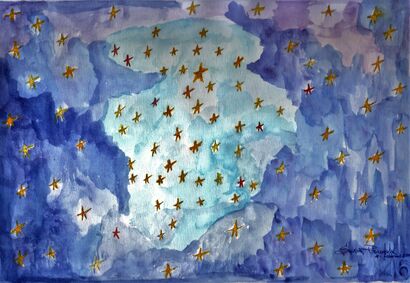 Le stelle nel cuore - A Paint Artwork by Saveria Parentela