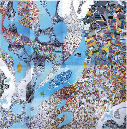 i16 (complete work, numerical grid and number 1) - a Paint Artowrk by Smacca