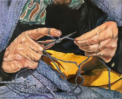Le mani di nonna- la passione non si dimentica - A Paint Artwork by Angelica Napoletano