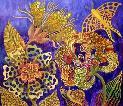 Magic Fern Flower - A Paint Artwork by Tanya Belaya
