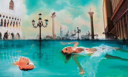 Slowly Like Venice I Am Sinking - A Paint Artwork by Suzanne Anan