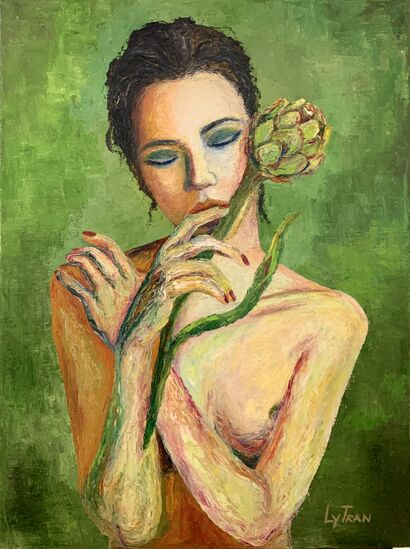 Artichoke lady - A Paint Artwork by Ly Tran