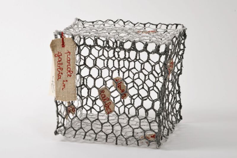 Words in cage - a Sculpture & Installation by Daniela Evangelisti