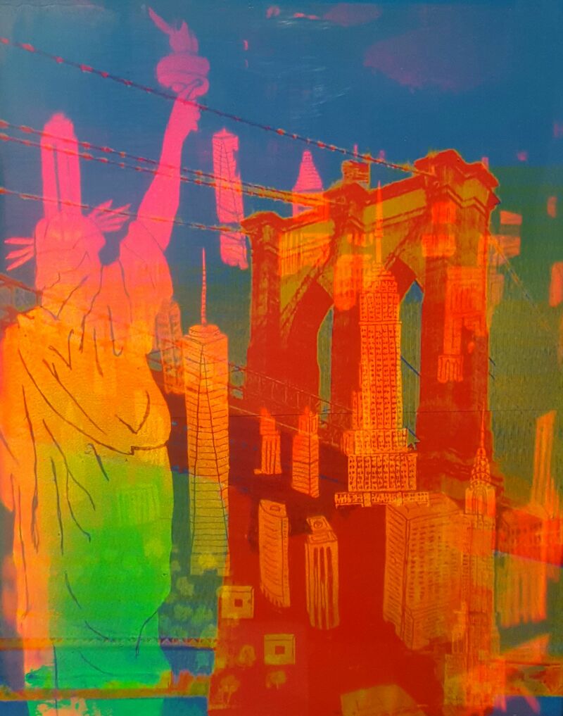 Hologram: New York 3D - a Paint by Juergen Eichler