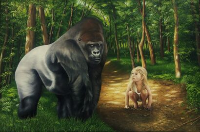 Incontro nel bosco - A Paint Artwork by Emanuela Pancella