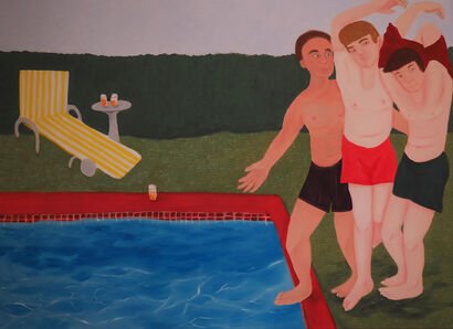 We All Pee In The Same Pool - A Paint Artwork by Melanie Ludwig