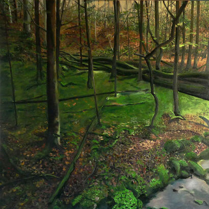 The green room - a Paintings Artwork by Belaubre Yves