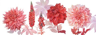 Red Garden - A Paint Artwork by Eлена Калиберда
