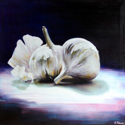 Garlic in Purple - A Paint Artwork by R Palesca