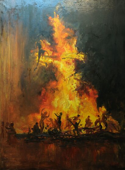 Dance in the flame of power. - a Paint Artowrk by Paco Román 