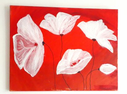 White flowers - a Paint Artowrk by Sabrina Monforte