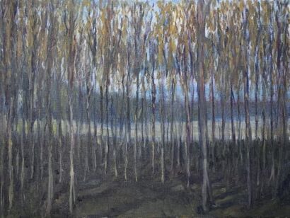 Poplars trees - A Paint Artwork by Bogdan Bryl