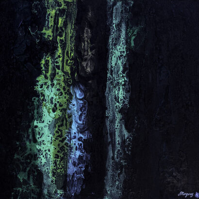 Coulée d’émeraude (Emerald flow) - a Paint Artowrk by Maëva Minguez