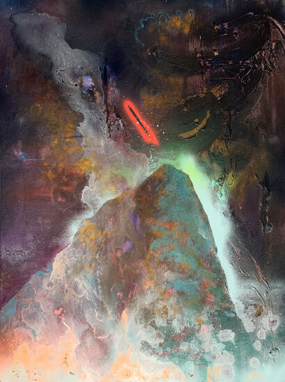 Lava Meets Ocean - a Paint Artowrk by Michael  Sheng