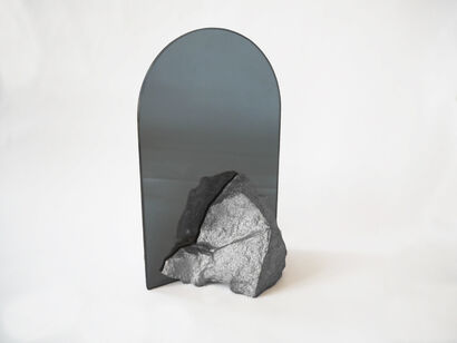 Stone mirror in aluminium - A Art Design Artwork by Dessislava Madanska